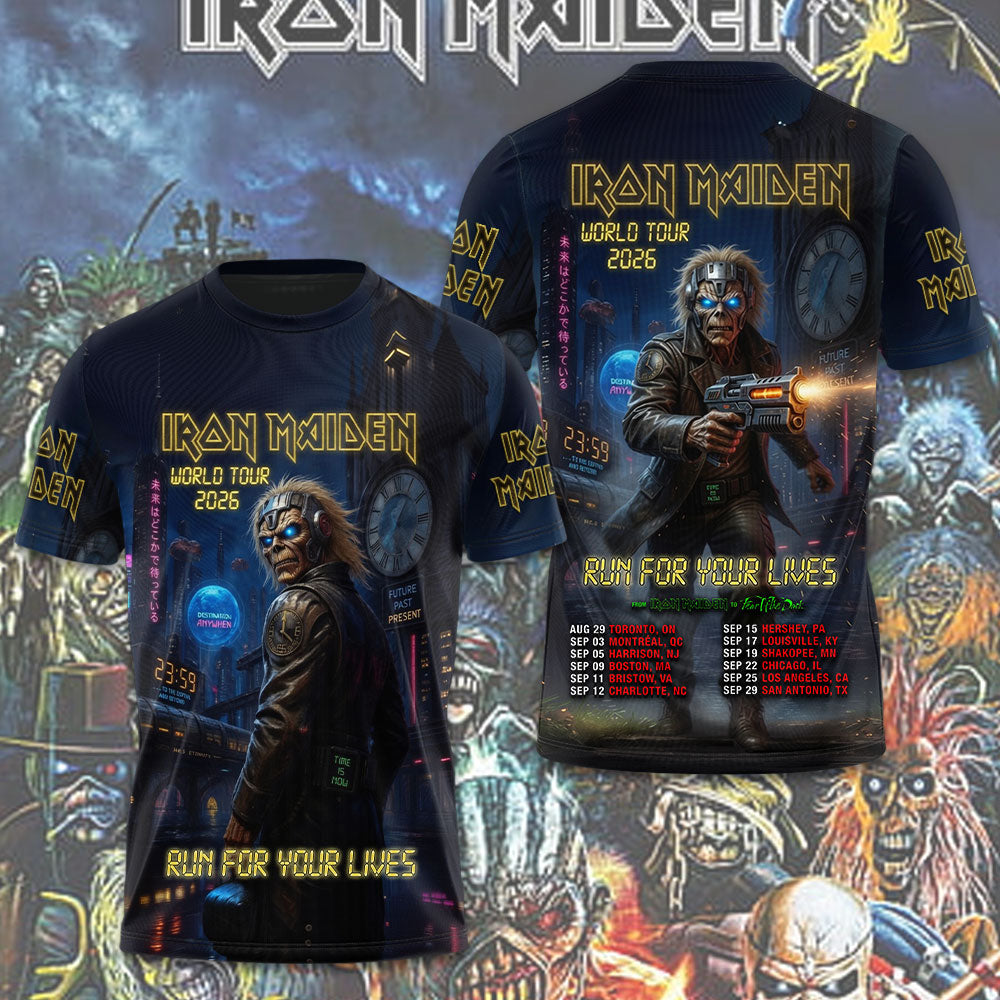 Iron Maiden 2026 World Tour 3D Apparel – TMTHU7390