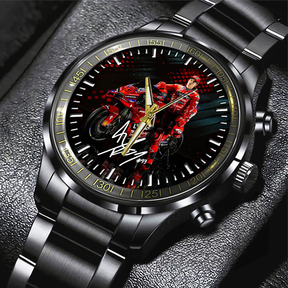 Ducati Lenovo Team x Marc Márquez Black Stainless Steel Watch – TANTN 11763