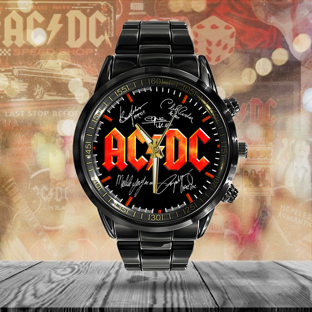 AC/DC Black Stainless Steel Watch – TANTN 12204