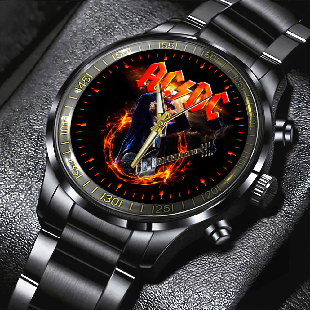 AC/DC Black Stainless Steel Watch – TANTN 12282