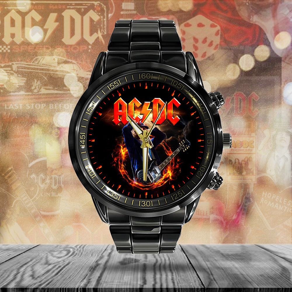 AC/DC Black Stainless Steel Watch – TANTN 12282