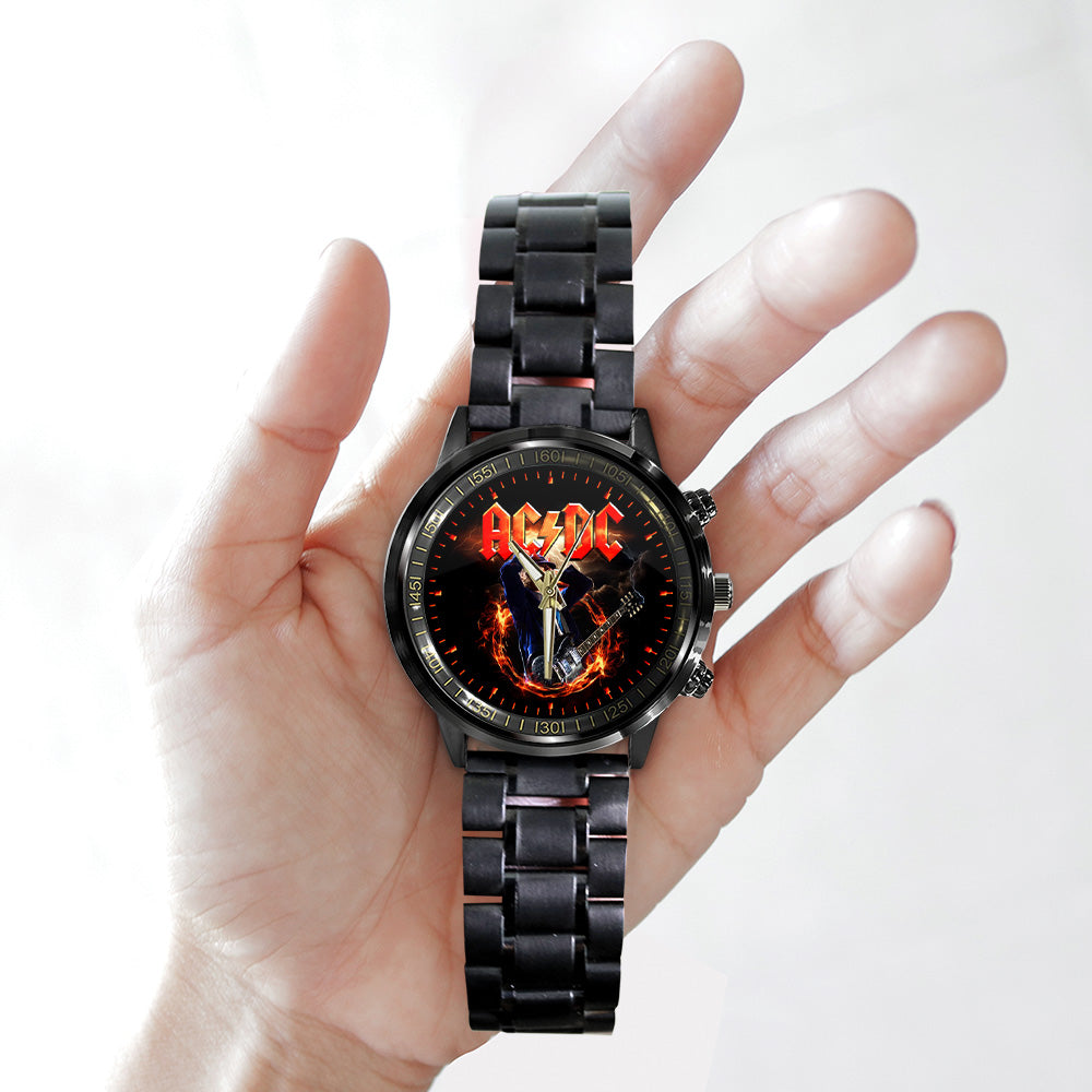 AC/DC Black Stainless Steel Watch – TANTN 12282