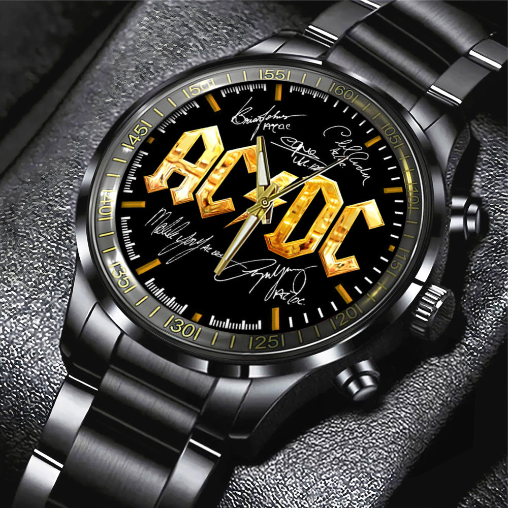AC/DC Black Stainless Steel Watch – TANTN 13225