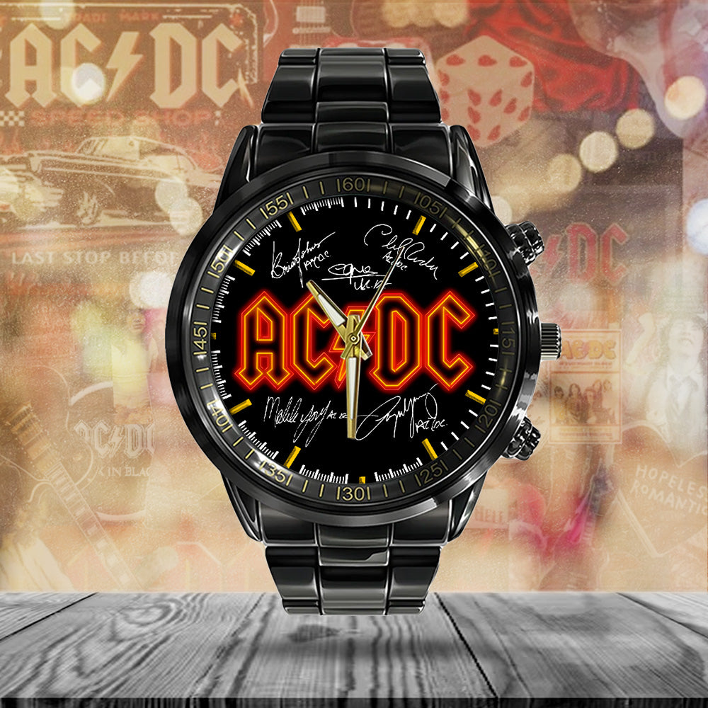 AC/DC Black Stainless Steel Watch – TANTN 13228