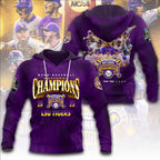 LSU Tigers Baseball 2025 National Champions 3D Apparel – TANTN 13826