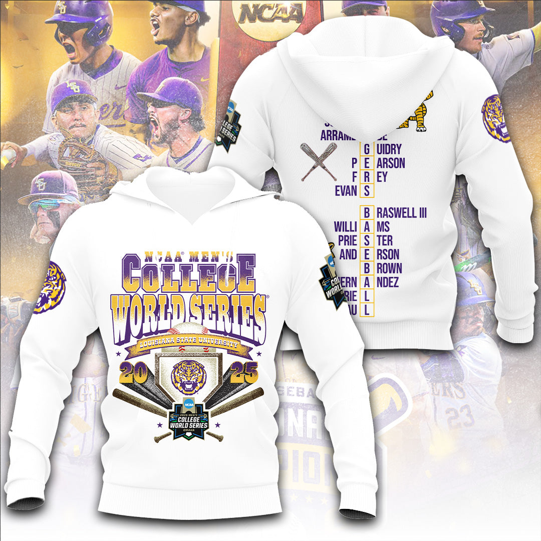 LSU Tigers Baseball 2025 National Champions 3D Apparel – TANTN 13865