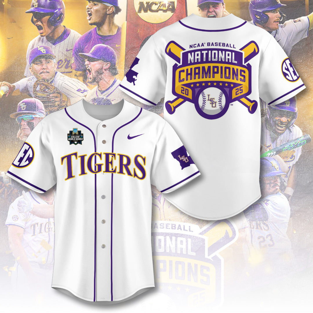 LSU Tigers Baseball Baseball Jersey – TANTN 14021