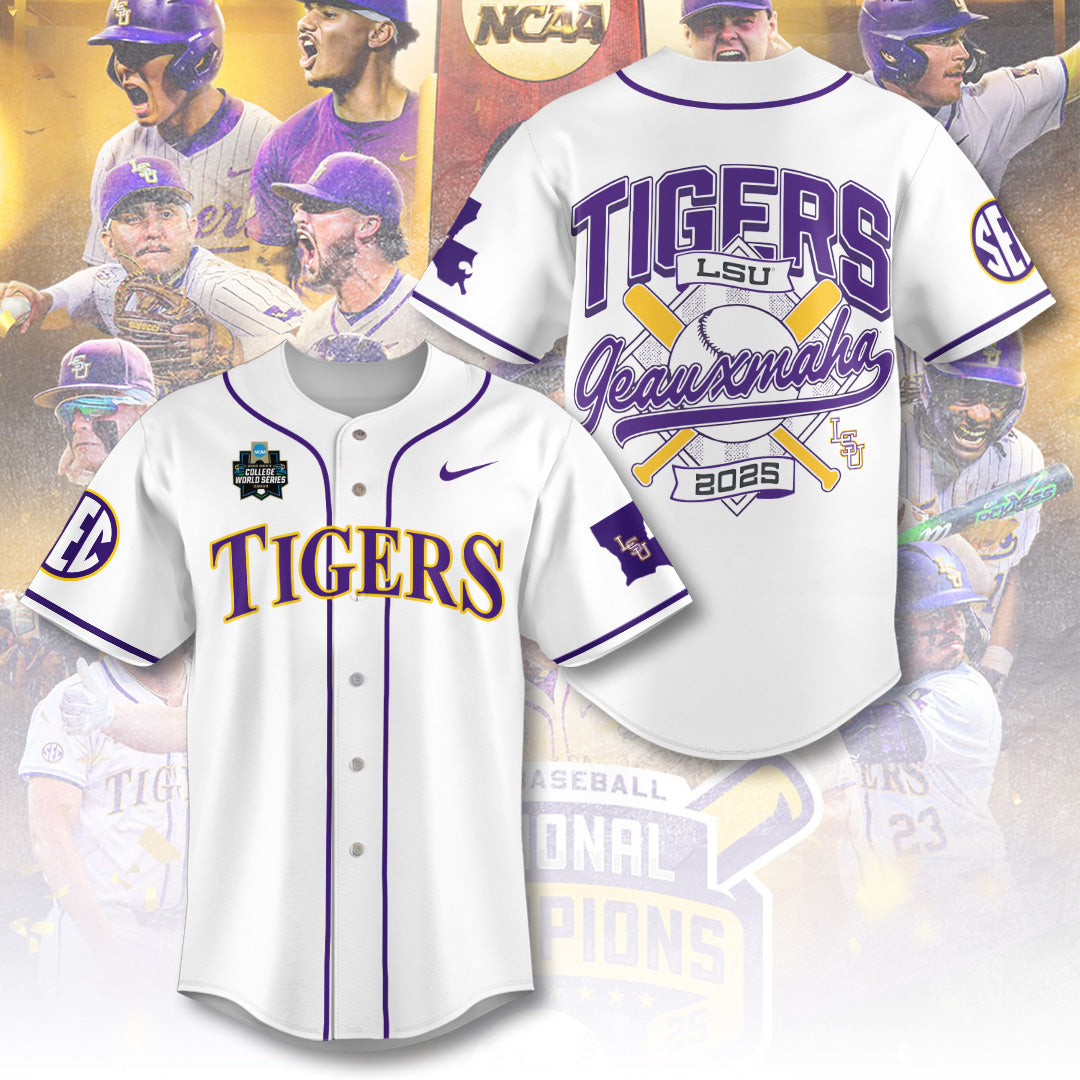 LSU Tigers Baseball Baseball Jersey – TANTN 14136