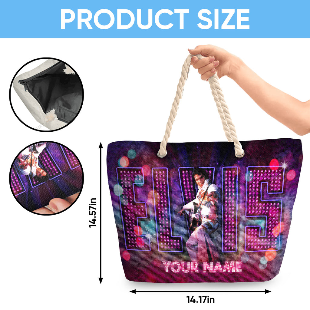 Personalized Elvis Presley Hemp Rope Tote Bag – TANTN 14243