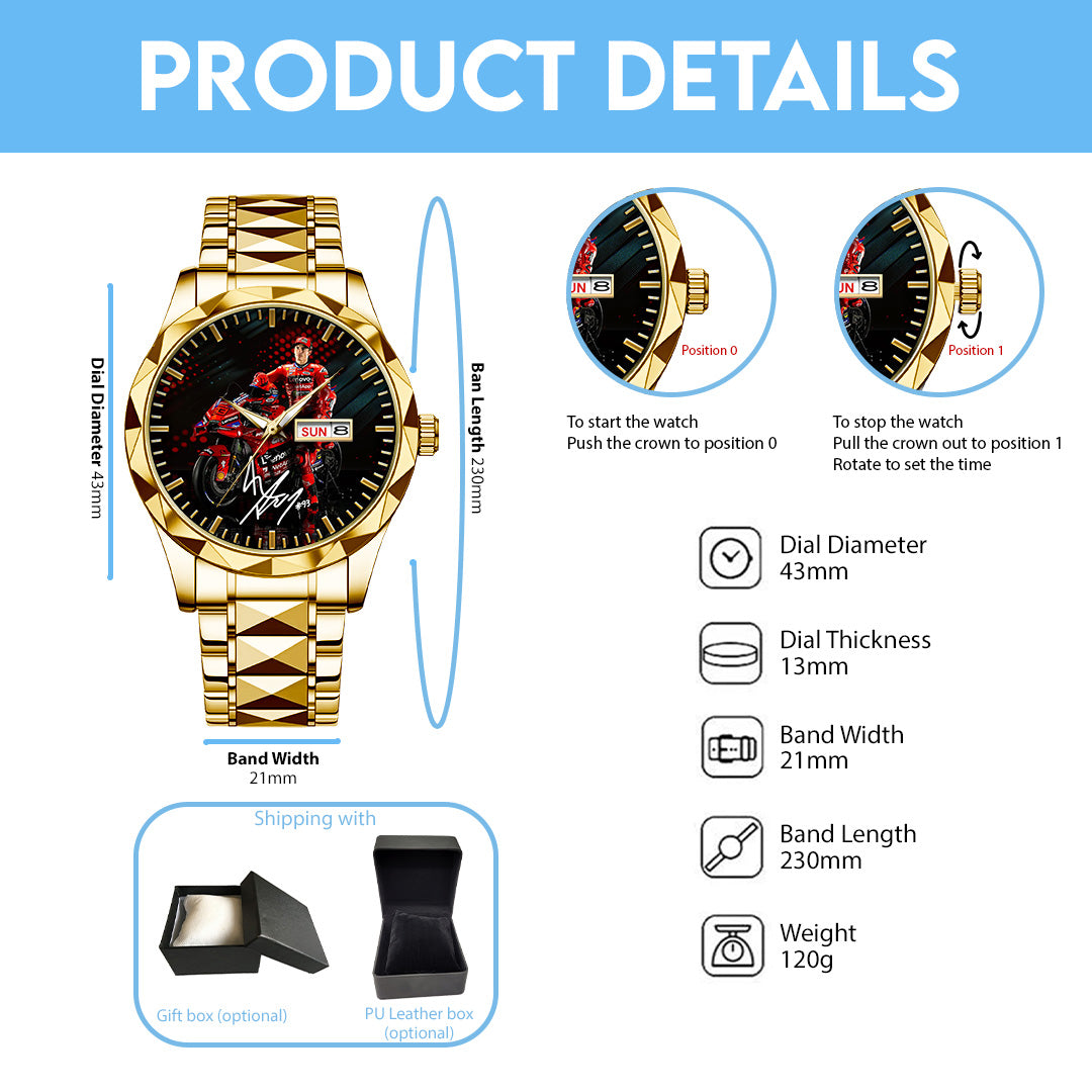 Ducati Lenovo Team x Marc Márquez Alloy Luxury Quartz Watch – TANTN 14510