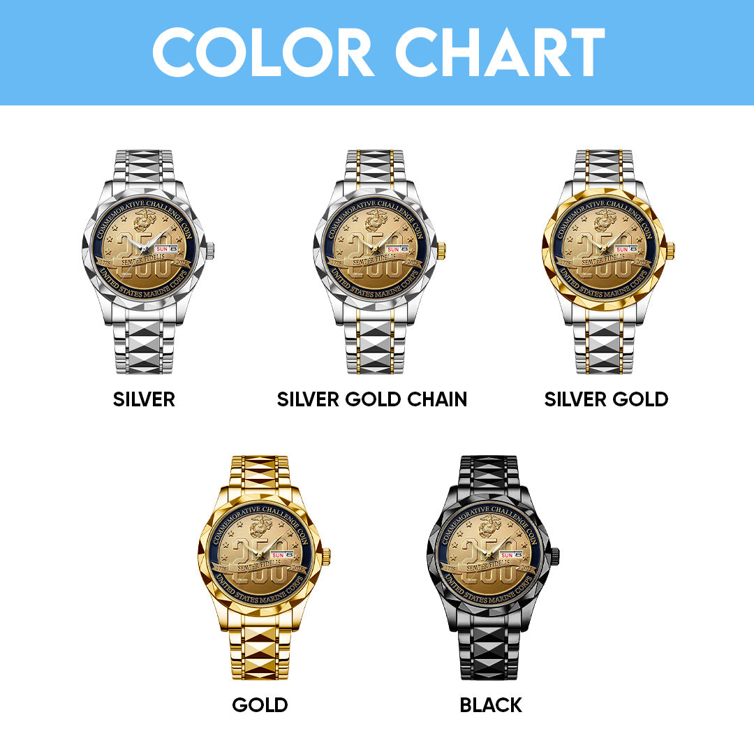 US Marine Corps Alloy Luxury Quartz Watch – TANTN 14617