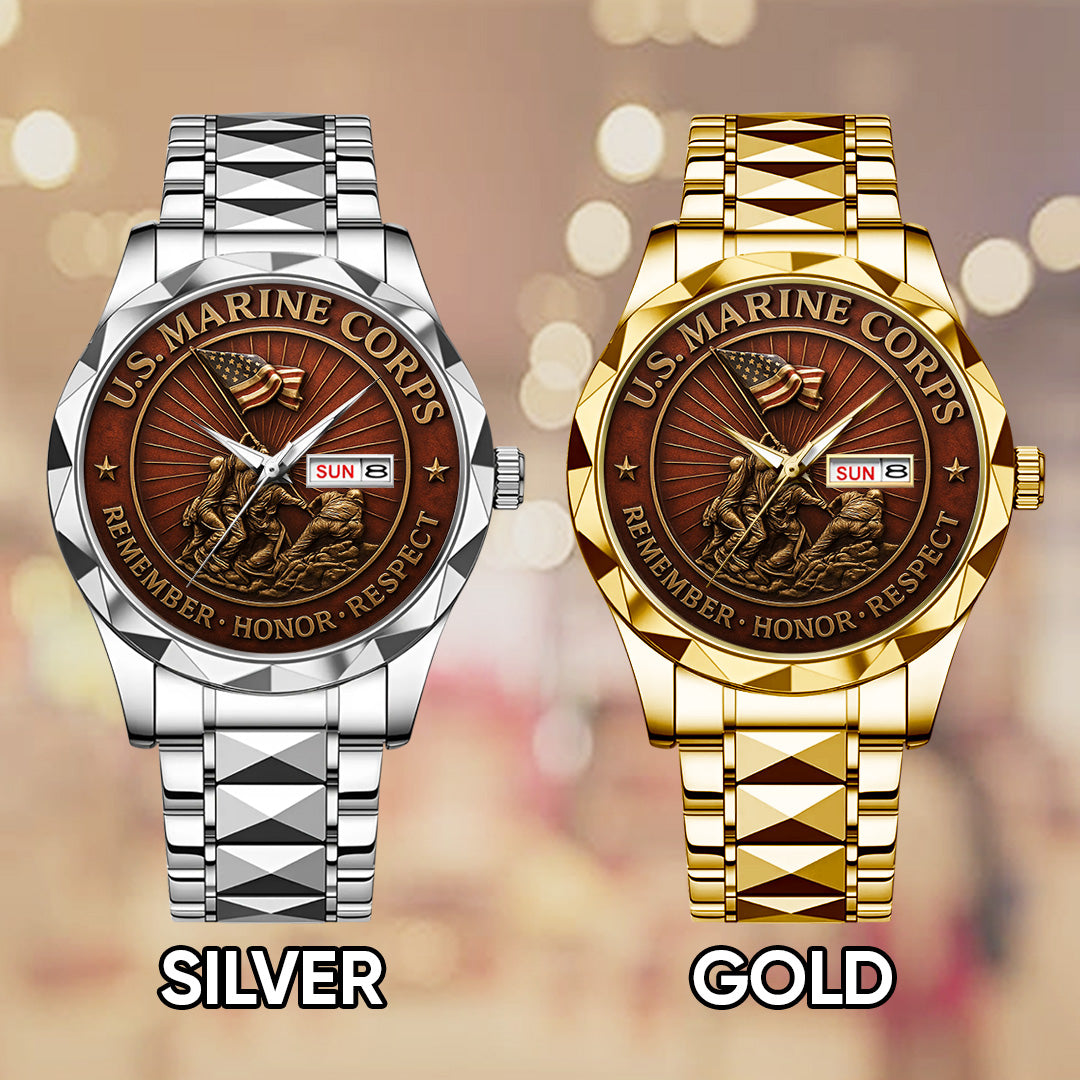 US Marine Corps Alloy Luxury Quartz Watch – TANTN 14954