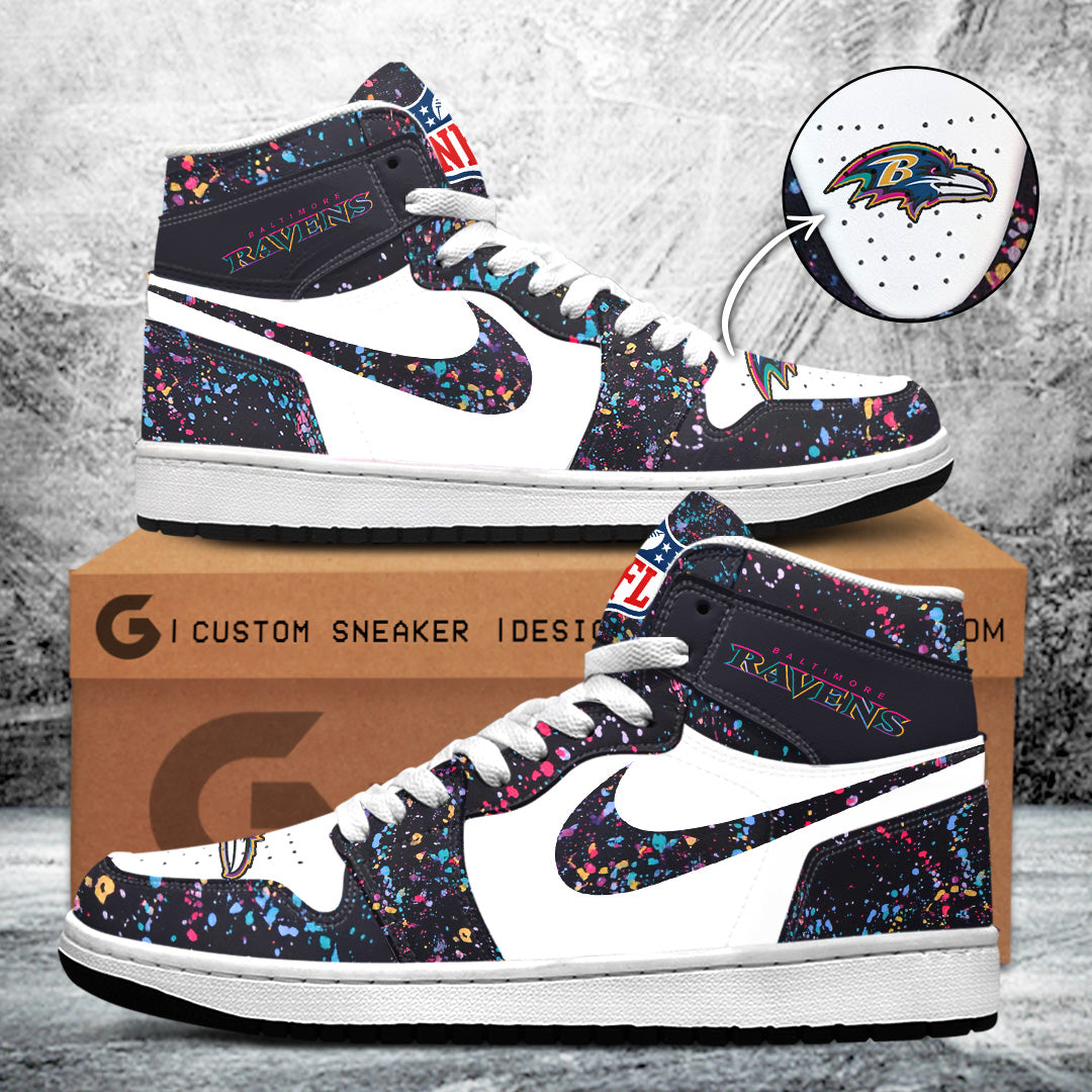 Baltimore Ravens Crucial Catch 2025 AJ1 Sneaker – TANTN15702