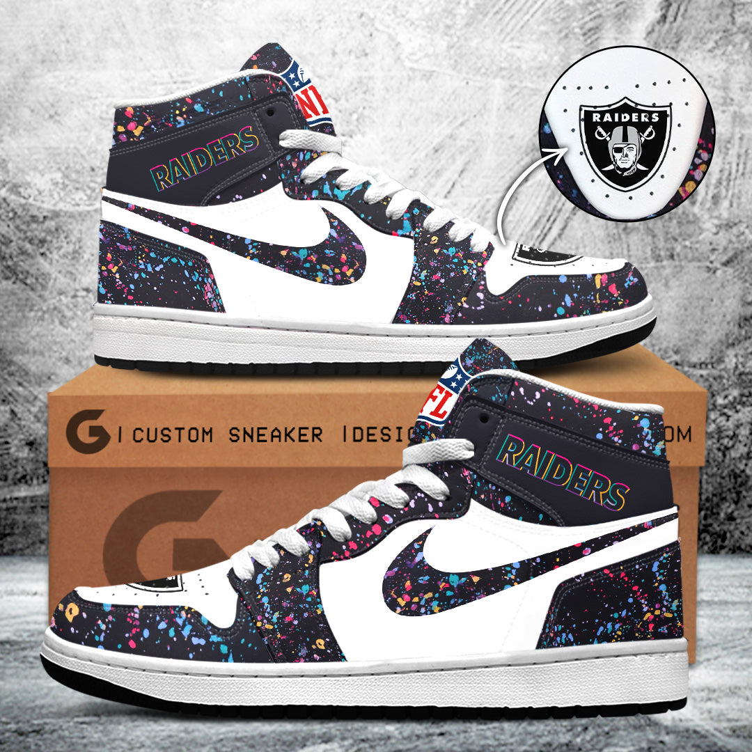 Las Vegas Raiders Crucial Catch 2025 AJ1 Sneaker – TANTN15714