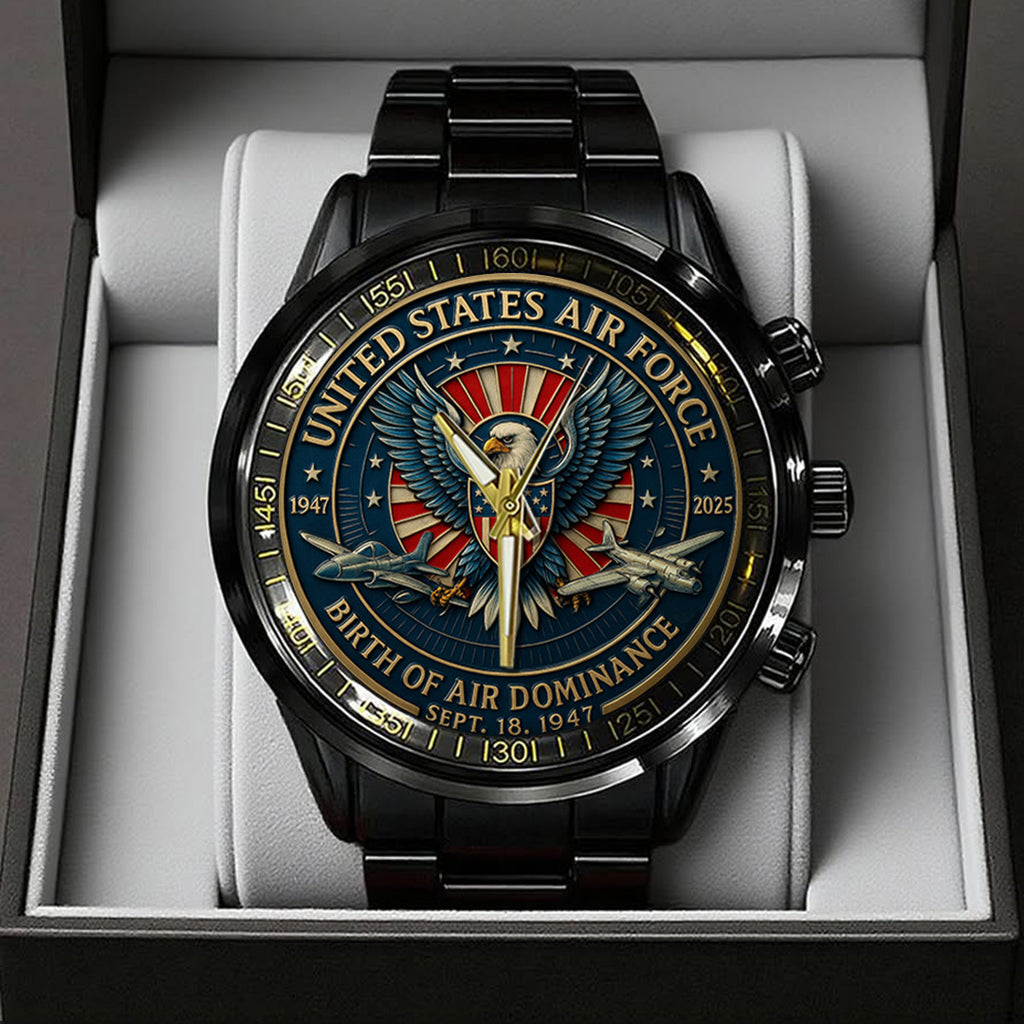 US Air Force Black Stainless Steel Watch – TANTN15885