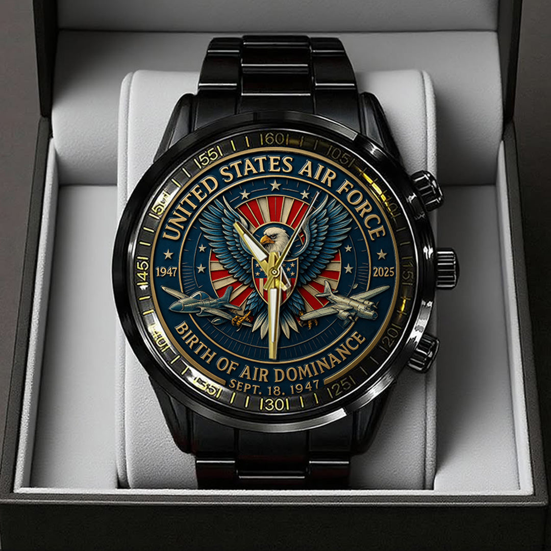 US Air Force Black Stainless Steel Watch – TANTN15885