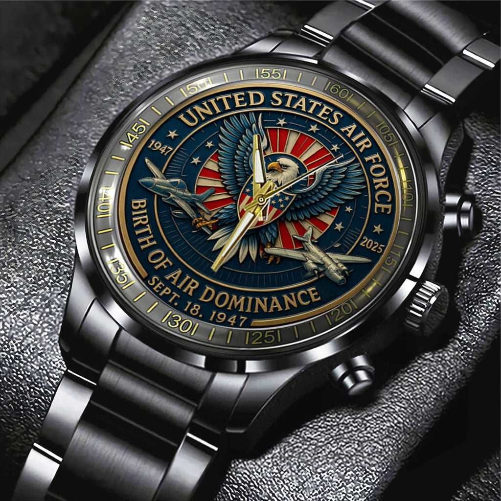 US Air Force Black Stainless Steel Watch – TANTN15885