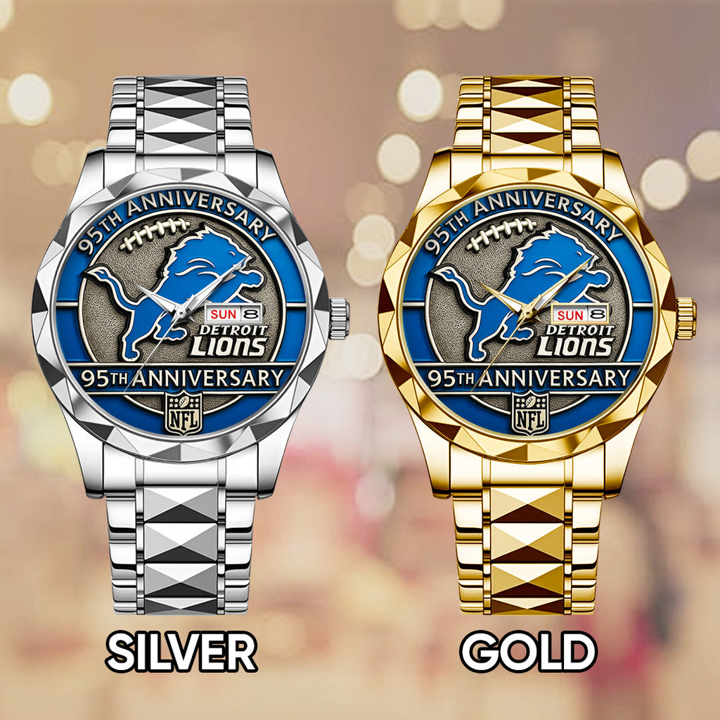 Detroit Lions 95th Anniversary 2025 Alloy Luxury Quartz Watch – TANTN15889