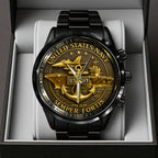 US Navy Black Stainless Steel Watch – TANTN15891