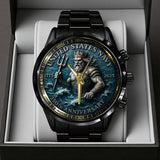 US Navy Black Stainless Steel Watch – TANTN15896
