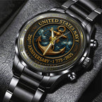 US Navy Black Stainless Steel Watch – TANTN15898