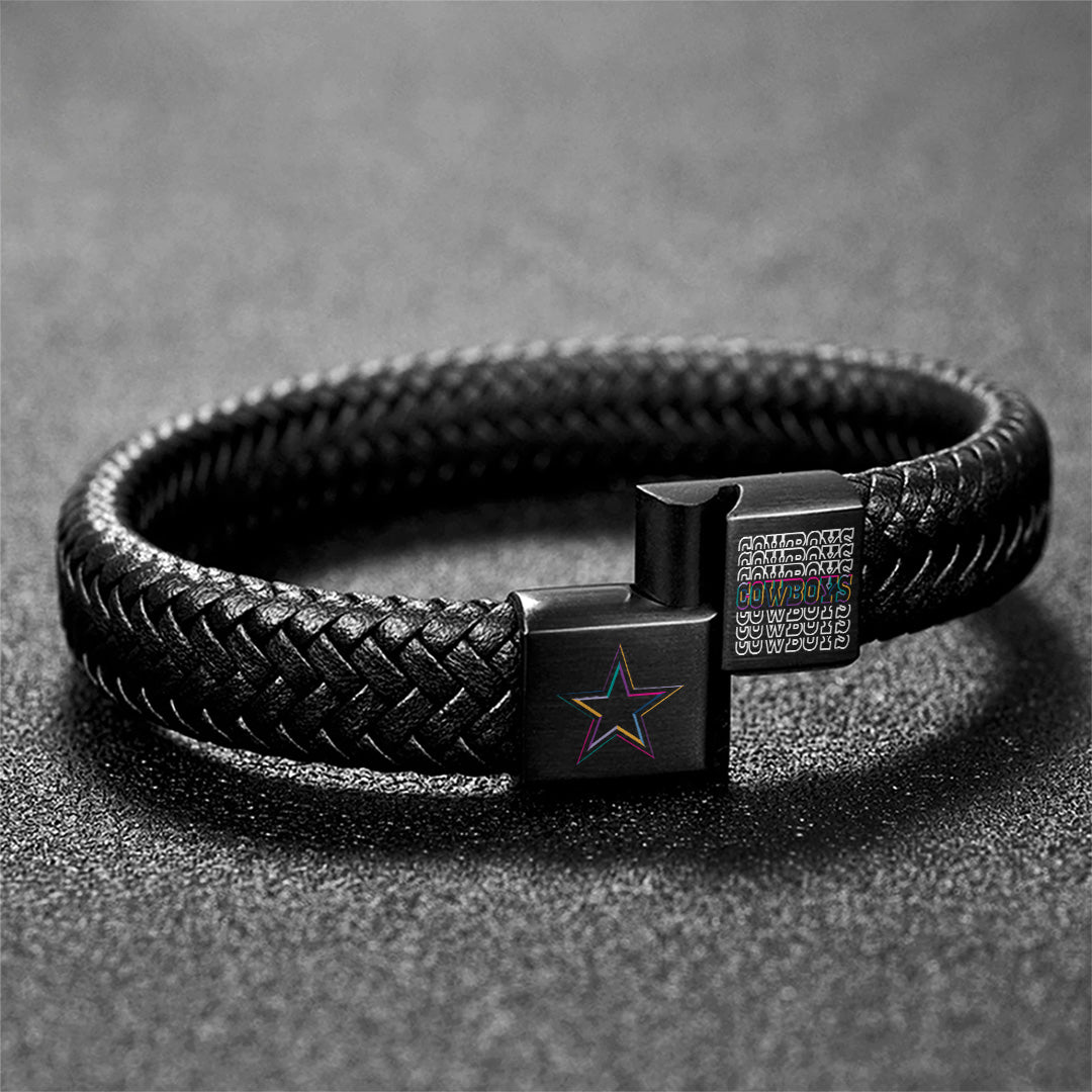 Dallas Cowboys Crucial Catch 2025 Braided Leather Bracelet – TANTN15918