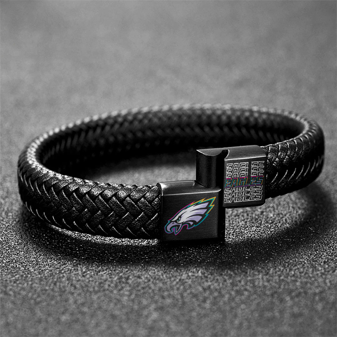 Philadelphia Eagles Crucial Catch 2025 Braided Leather Bracelet – TANTN15931