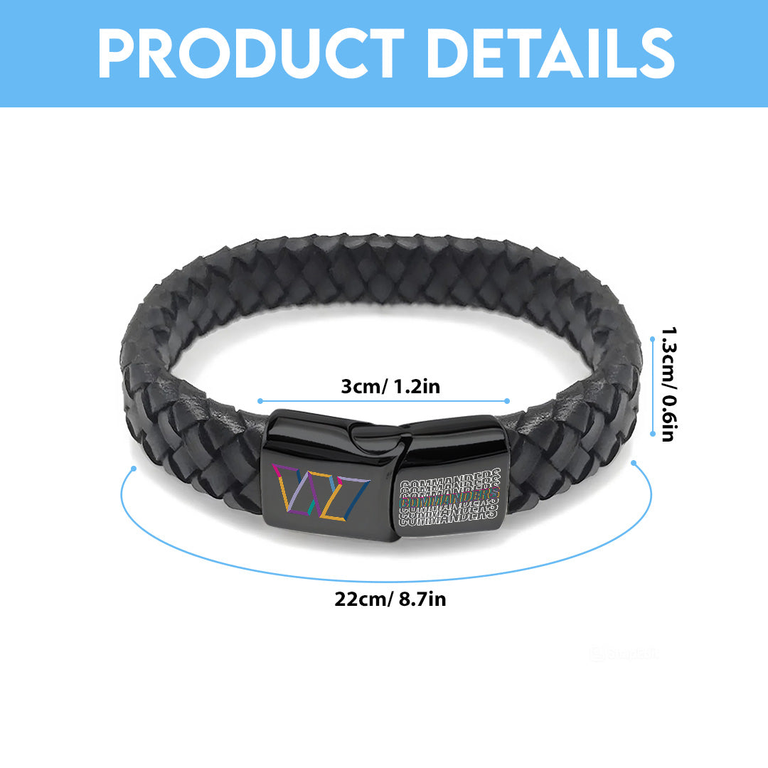 Washington Commanders Crucial Catch 2025 Braided Leather Bracelet – TANTN15939