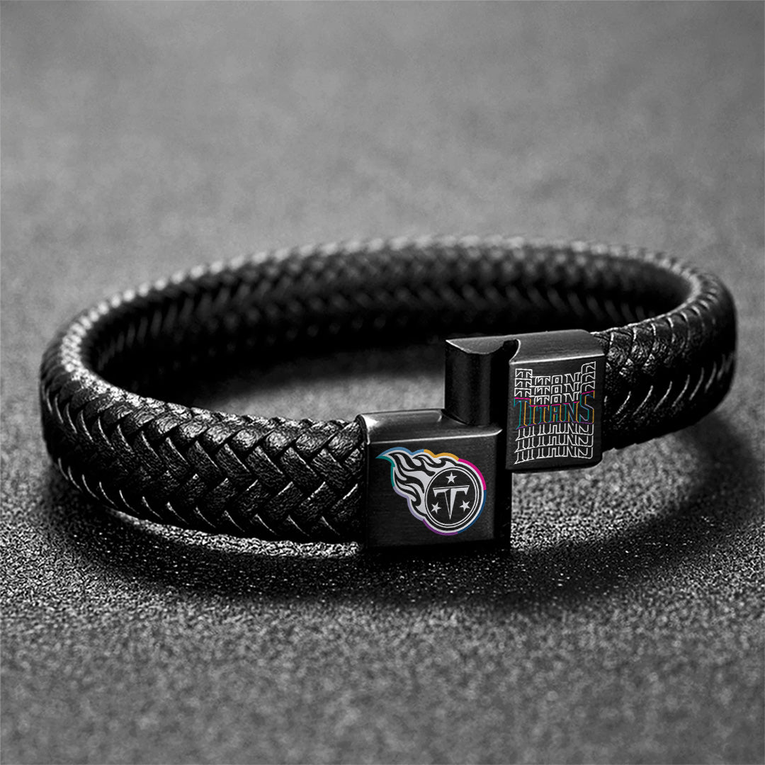 Tennessee Titans Crucial Catch 2025 Braided Leather Bracelet – TANTN15940