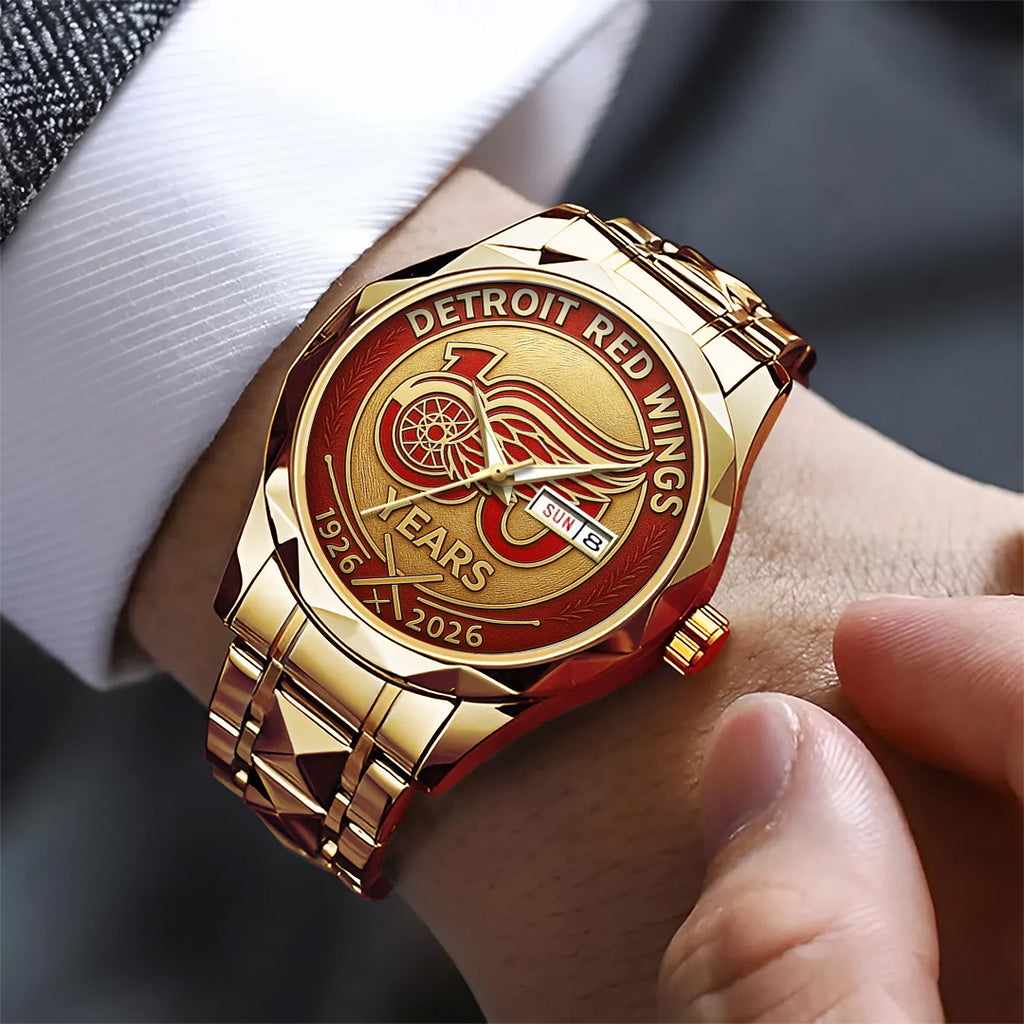 Detroit Red Wings 100th Anniversary 2026 Alloy Luxury Quartz Watch – TANTN16092