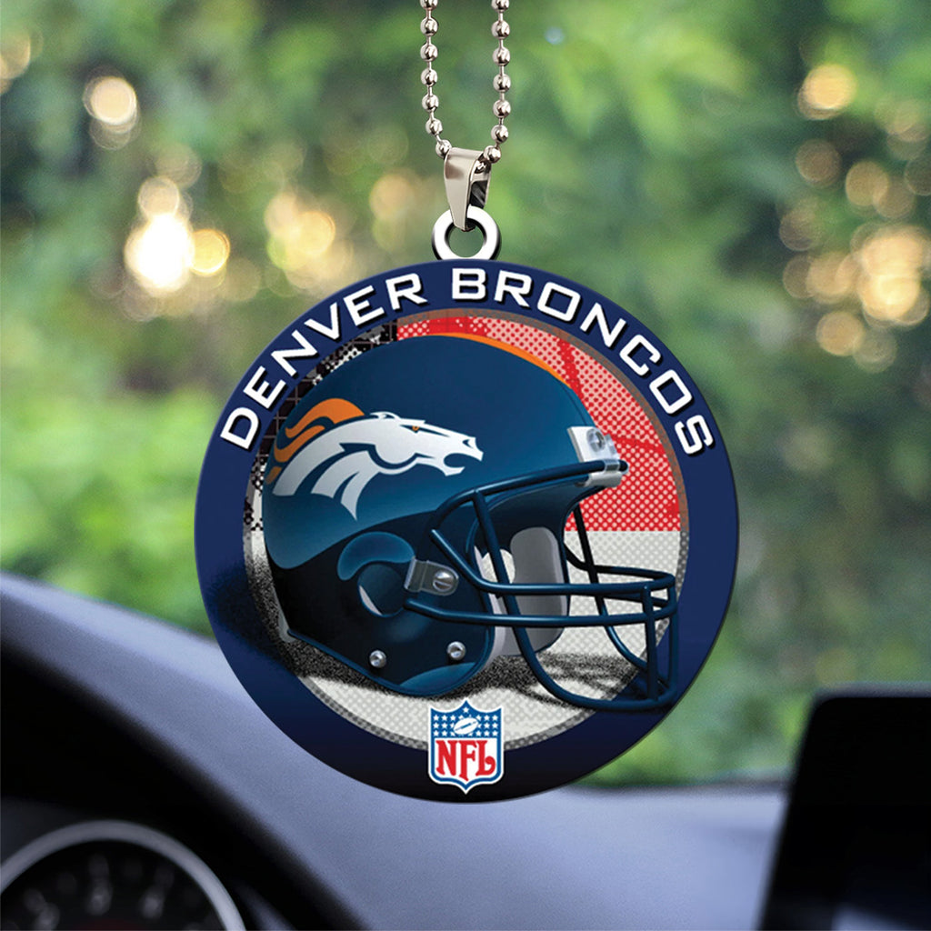 Denver Broncos Custom Shape 2-sided Acrylic Car Ornament – TANTN16290