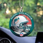 Miami Dolphins Custom Shape 2-sided Acrylic Car Ornament – TANTN16300