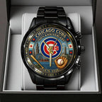 Chicago Cubs 150th Anniversary 2025 Black Stainless Steel Watch – TANTN17070