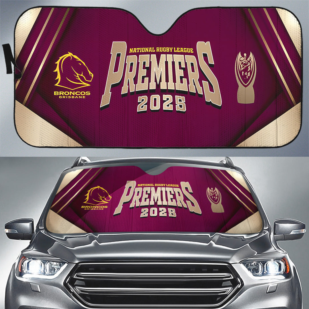 Brisbane Broncos 2025 Premiership Auto Sun Shade – TANTN17166