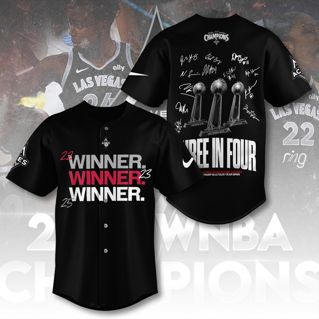 Las Vegas Aces 2025 WNBA Finals Champions Baseball Jersey – TANTN17561