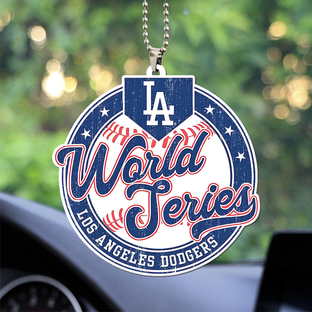 Los Angeles Dodgers 2025 World Series Custom shape 2-sided Acrylic Car Ornament – TANTN17799