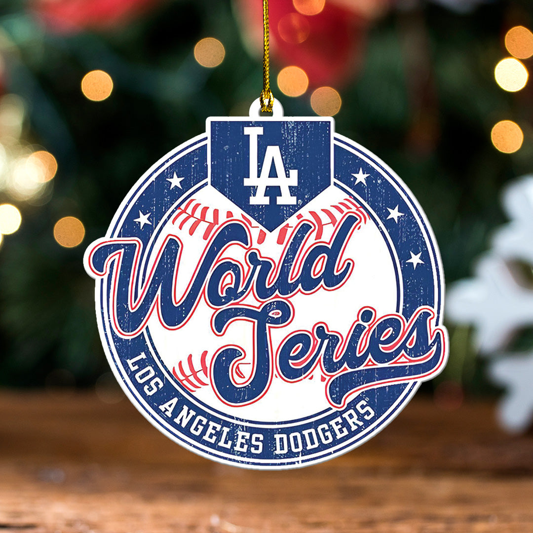Los Angeles Dodgers 2025 World Series Custom Shape 2-sided Acrylic Ornament – TANTN17800