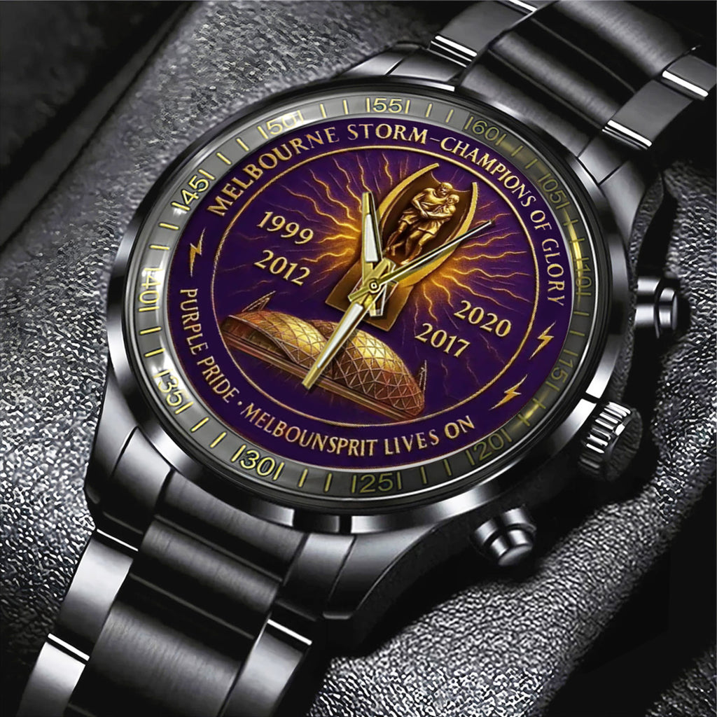 Melbourne Storm 27th Anniversary 2025 Black Stainless Steel Watch – TANTN17808