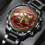 Oklahoma Sooners Football 130th Anniversary 2025 Black Stainless Steel Watch – TANTN17818