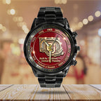 Oklahoma Sooners Football 130th Anniversary 2025 Black Stainless Steel Watch – TANTN17822