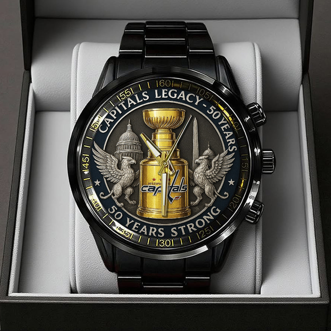 Washington Capitals 50 Years Black Stainless Steel Watch – TANTN17828