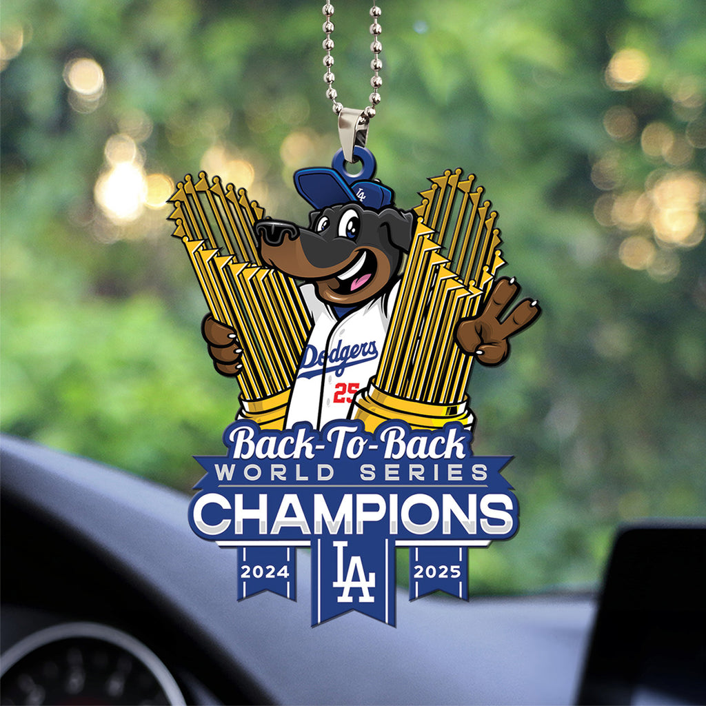 Los Angeles Dodgers World Series 2025 Custom shape 2-sided Acrylic Car Ornament – TANTN18051