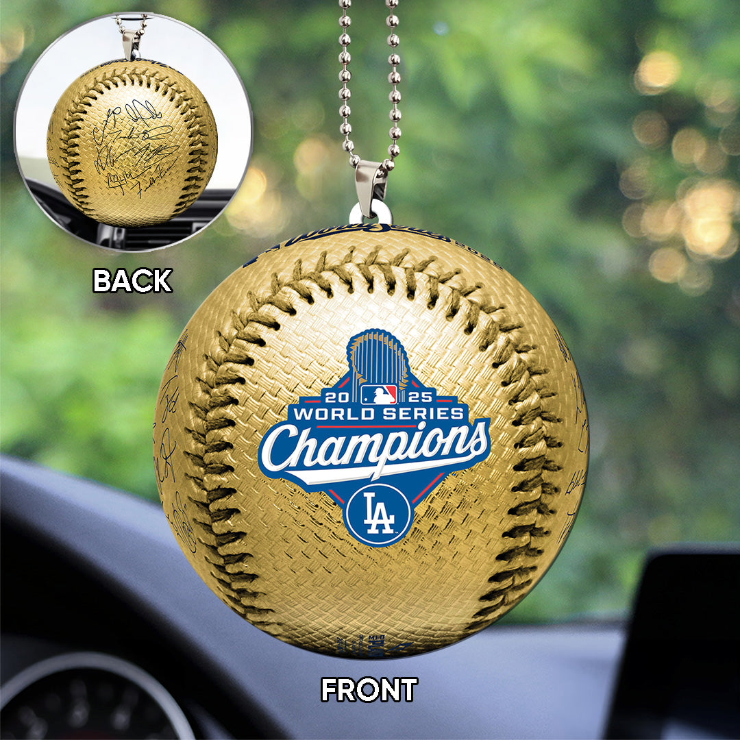 Los Angeles Dodgers World Series 2025 Custom shape 2-sided Acrylic Car Ornament – TANTN18128