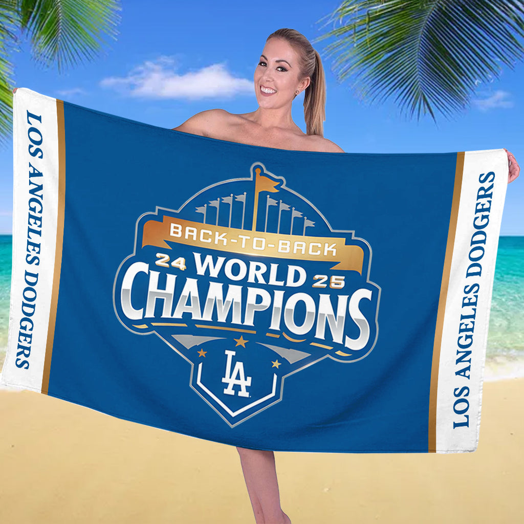 Los Angeles Dodgers World Series 2025 Rectangle Beach Towel – TANTN18179
