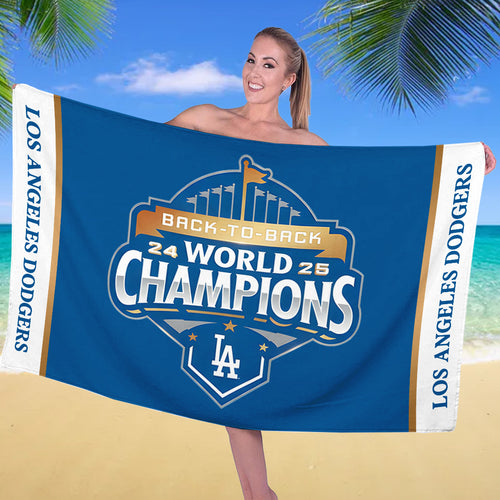 Los Angeles Dodgers World Series 2025 Rectangle Beach Towel – TANTN18179
