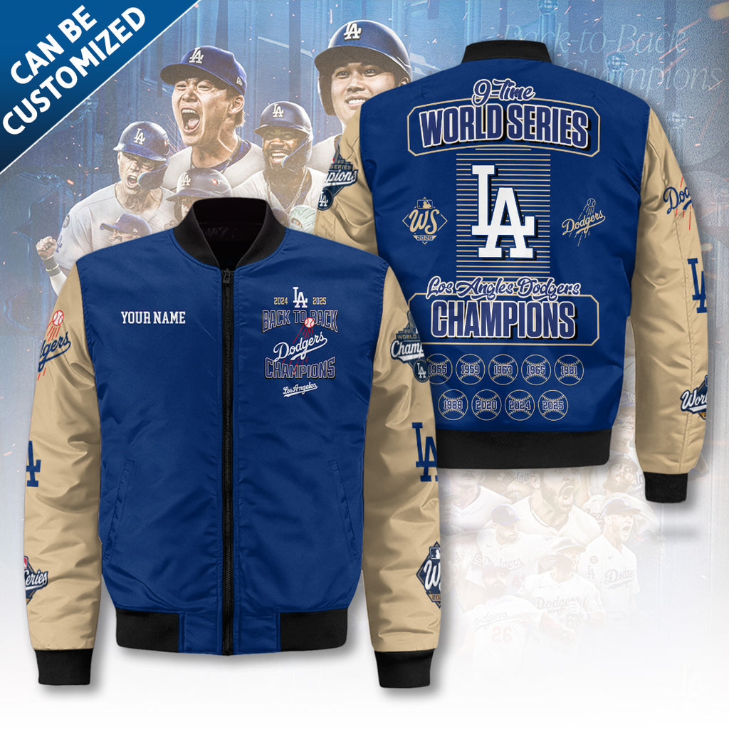 Personalized Los Angeles Dodgers World Series 2025 3D Bomber Jacket – TANTN18213