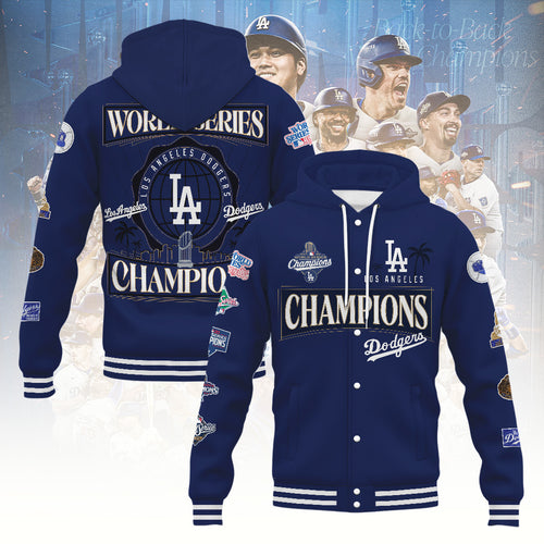 Los Angeles Dodgers World Series 2025 Hooded Baseball Jacket – TANTN18222