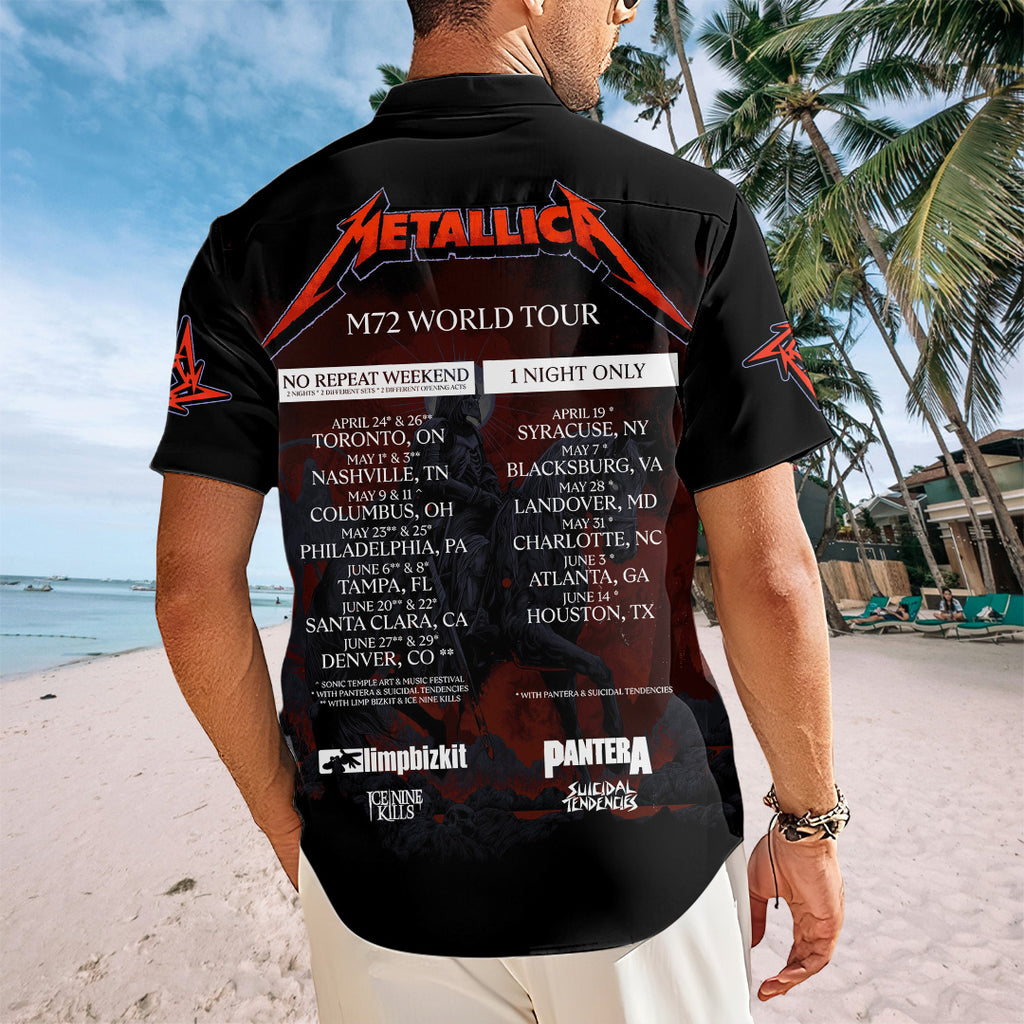 Metallica Tour 2026 Short Sleeve Button-Down Shirt – TANTN18257
