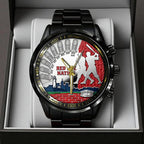 Boston Red Sox 125th Anniversary Black Stainless Steel Watch – TANTN18279