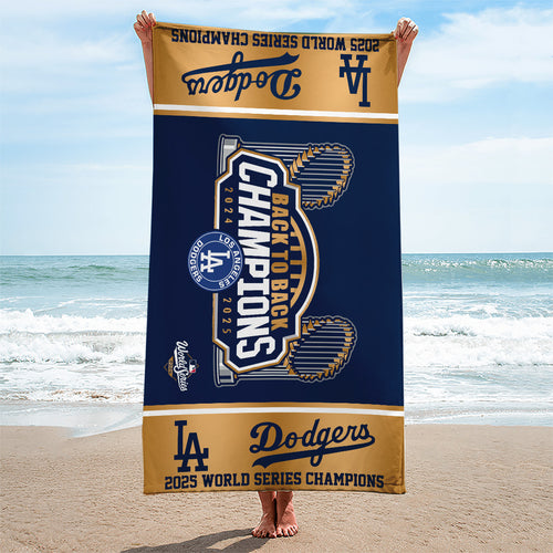 Los Angeles Dodgers World Series 2025 Rectangle Beach Towel – TANTN18293